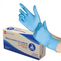 Guantes de nitrilo azul sin polvo (paquete de 100)